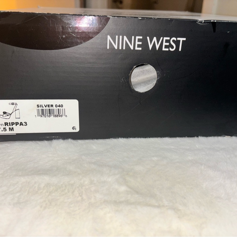 Nine West Metallic Silver Platform Sandals - Picture 5 of 5